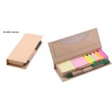 254 - Geri Dönüşümlü Yapışkanlı Kalemli Notluk 